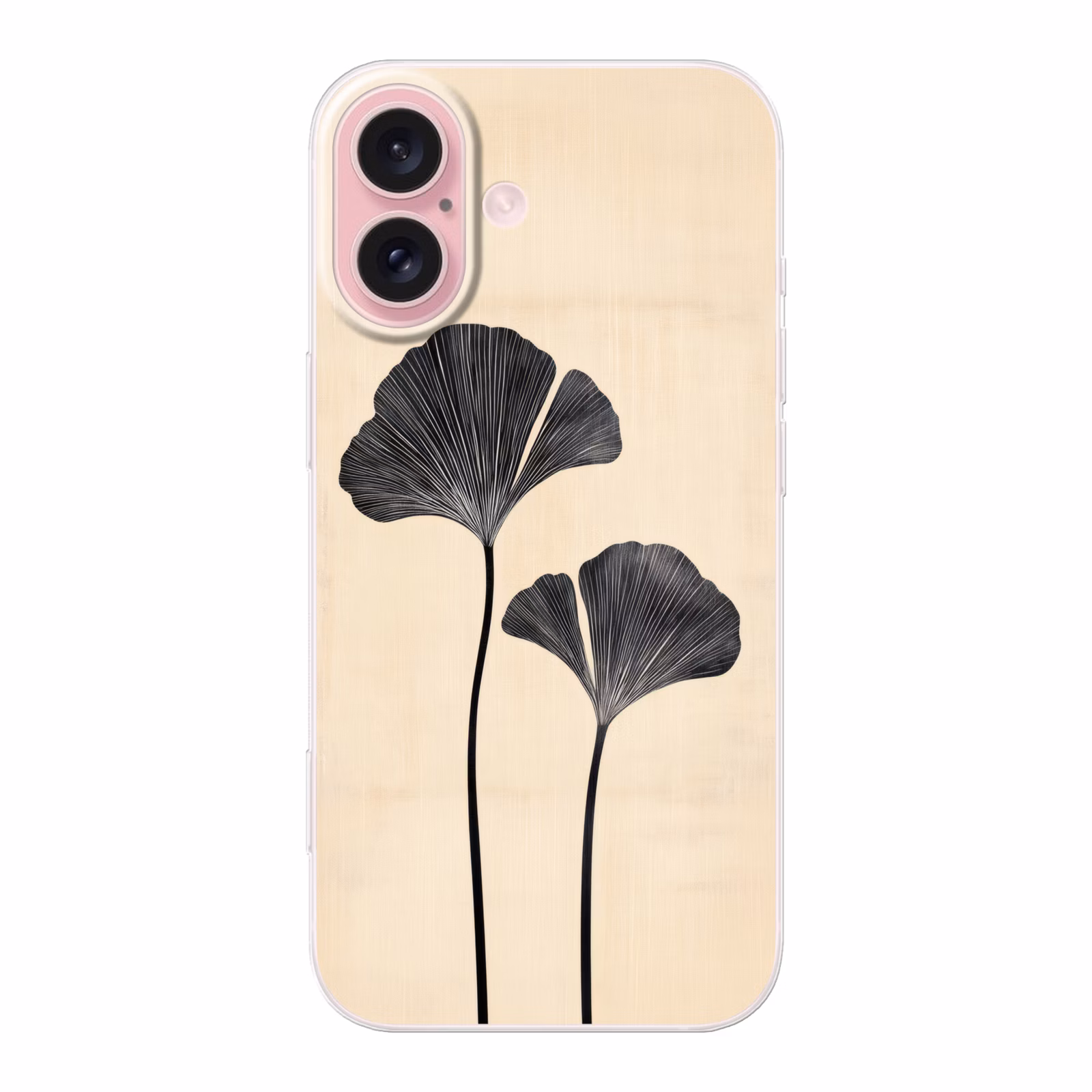 Telefoonhoesje - Bladeren - Minimalistisch - Zwart — 1