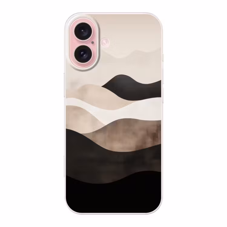 Telefoonhoesje - Abstract - Landschap - Golven - Crèmekleur — 1