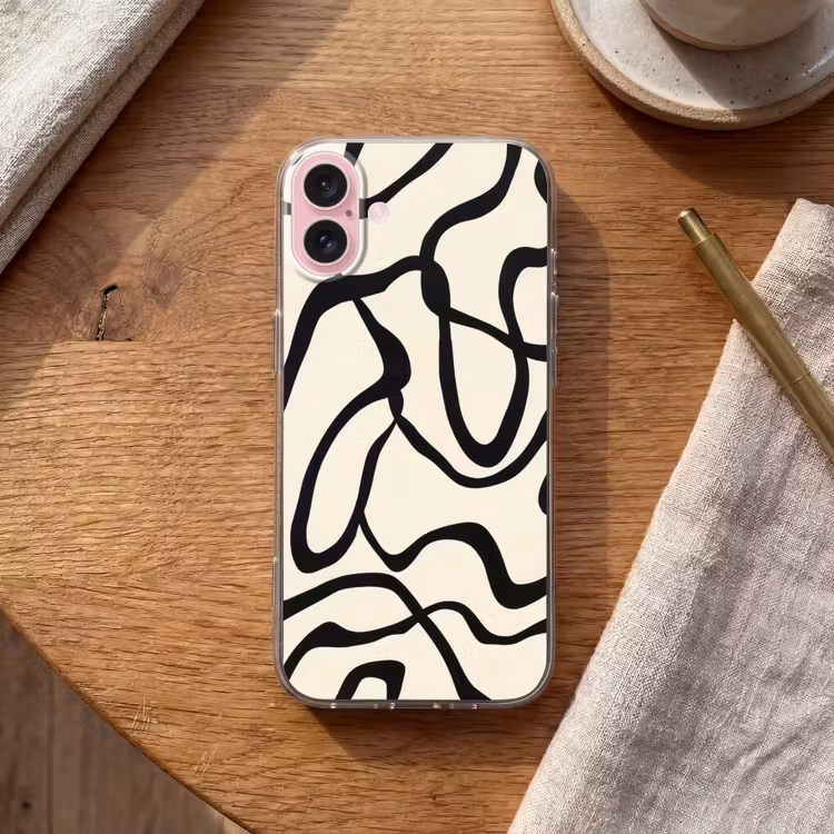 Telefoonhoesje - Abstract - Lijnen - Modern - Beige — 2