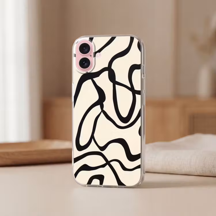 Telefoonhoesje - Abstract - Lijnen - Modern - Beige — 3
