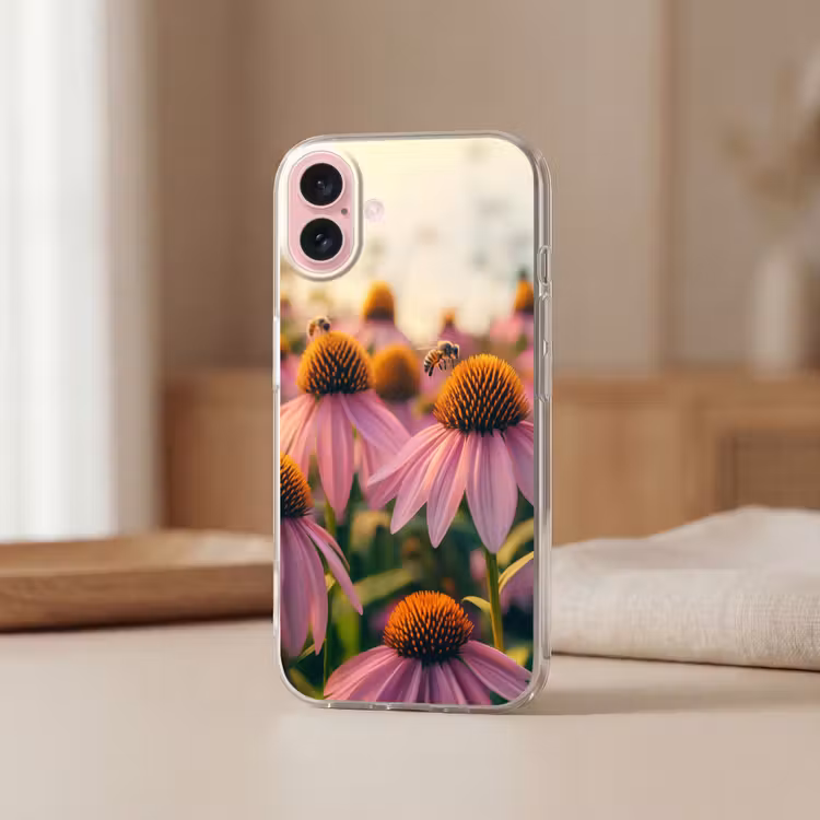 Telefoonhoesje - Bloemen - Paars - Bijen — 3