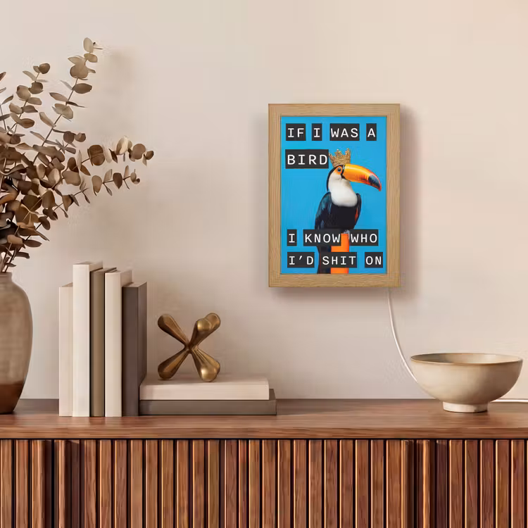 Tafellamp - Vogel - Toekan - Blauw - Quotes — 4