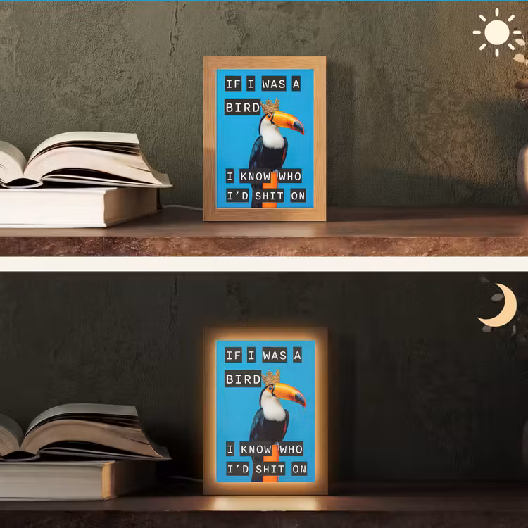 Tafellamp - Vogel - Toekan - Blauw - Quotes — 5