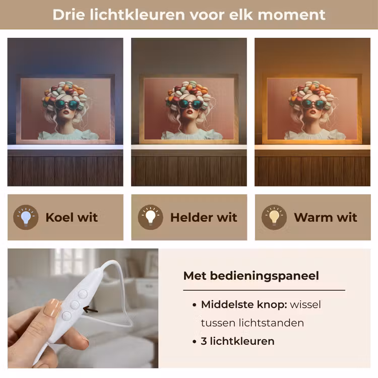 Tafellamp - Vrouw - Macarons - Bril — 6