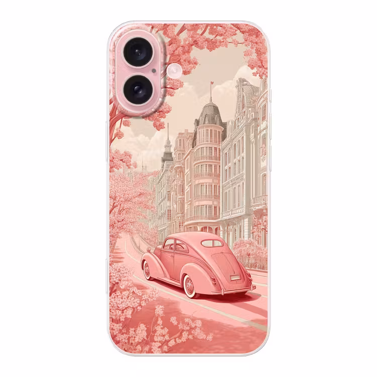 Telefoonhoesje - City - Car - Pink — 1