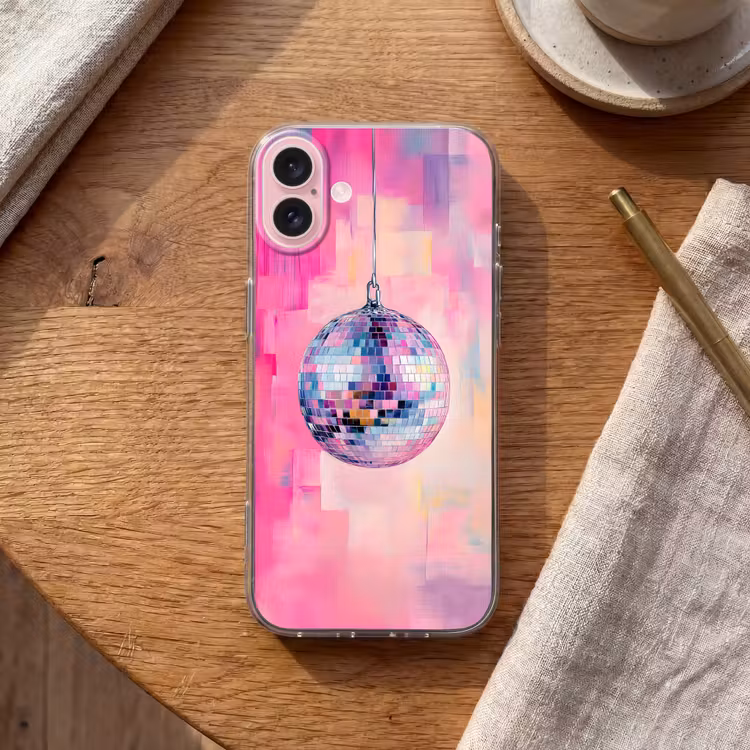 Telefoonhoesje - Discobal - Pink - Verf — 2