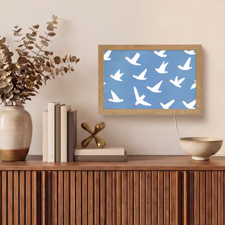 Tafellamp - Vogels - Wit - Patroon — 3