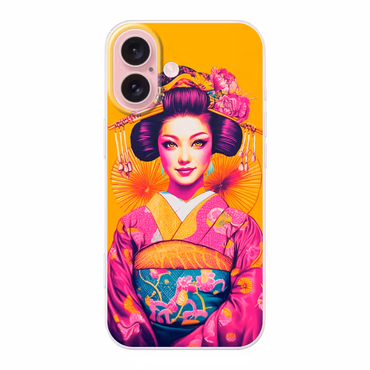 Telefoonhoesje - Bloemen - Vrouw - Kimono - Roze — 1