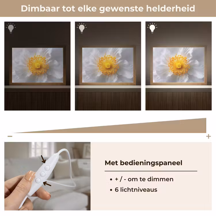Tafellamp - Wit - Bloem - Elegant — 8