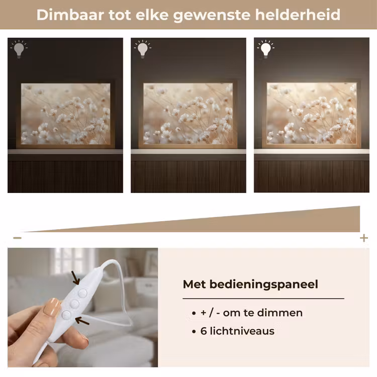 Tafellamp - Wilde - Bloemen - Wit — 8