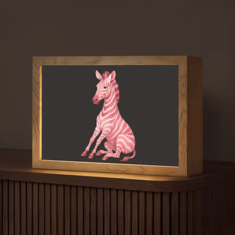 Tafellamp - Zebra - Roze - Gestreept — 1