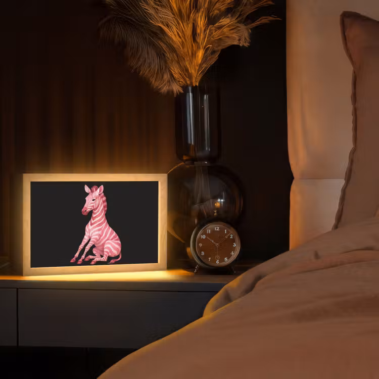 Tafellamp - Zebra - Roze - Gestreept — 2