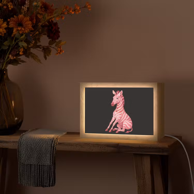 Tafellamp - Zebra - Roze - Gestreept — 4