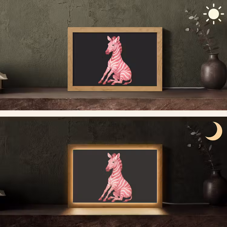 Tafellamp - Zebra - Roze - Gestreept — 5