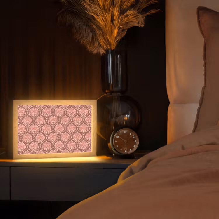 Tafellamp - Waaiermotief - Patroon - Roze — 2