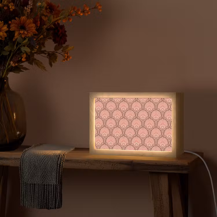 Tafellamp - Waaiermotief - Patroon - Roze — 4