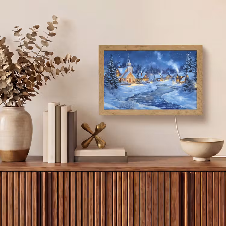 Tafellamp - Winteravond - Kerstdorp - Donker — 3
