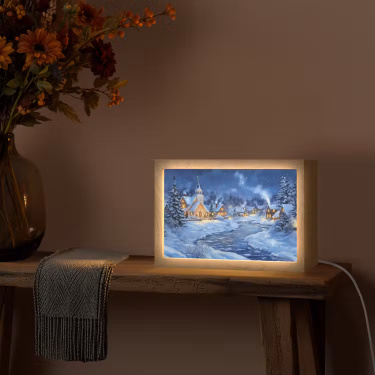 Tafellamp - Winteravond - Kerstdorp - Donker — 4