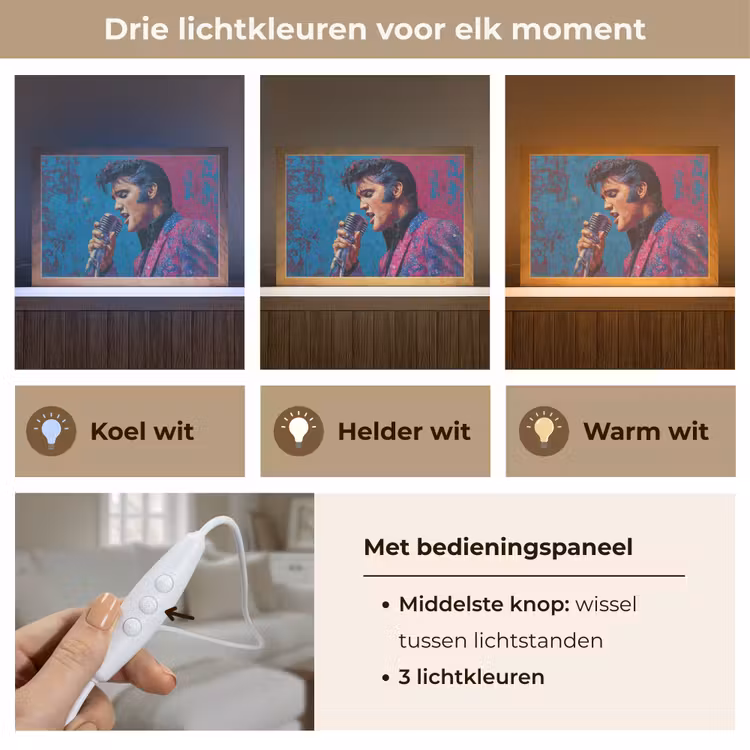 Tafellamp - Zingende man - Glitterjas - Microfoon — 6