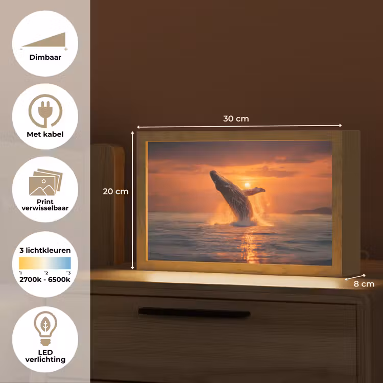 Tafellamp - Walvis - Zon - Zee — 7