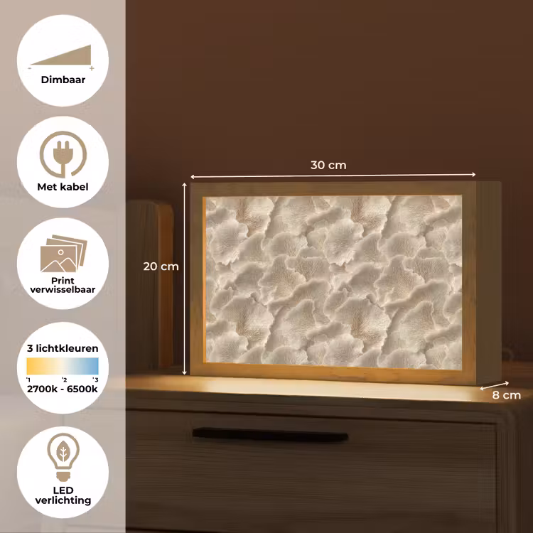 Tafellamp - Waaierstructuren - Beige - Vezeltextuur — 7