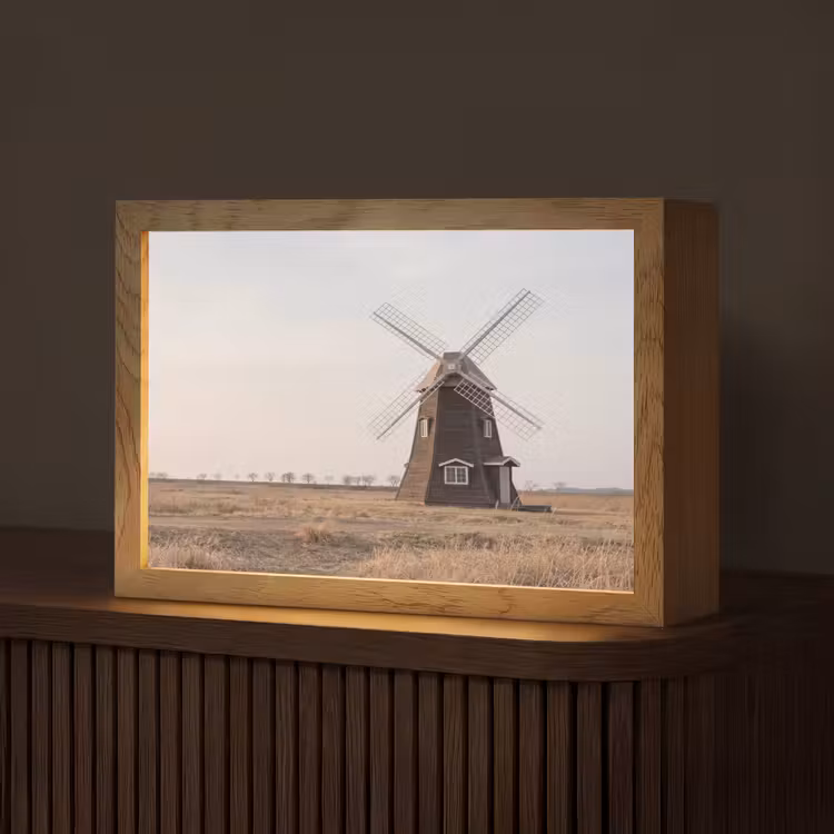 Tafellamp - Windmolens - Landschap - Veld — 1