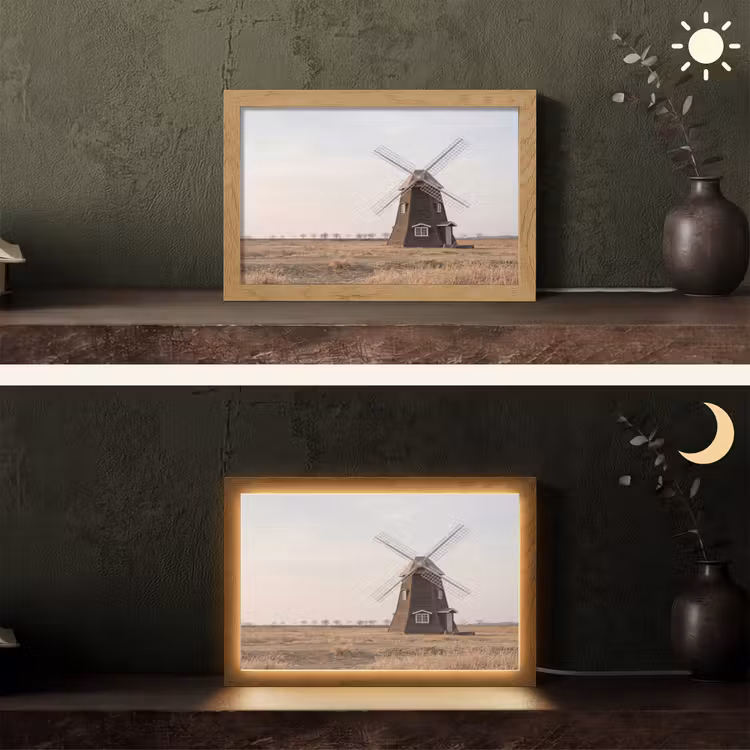 Tafellamp - Windmolens - Landschap - Veld — 5