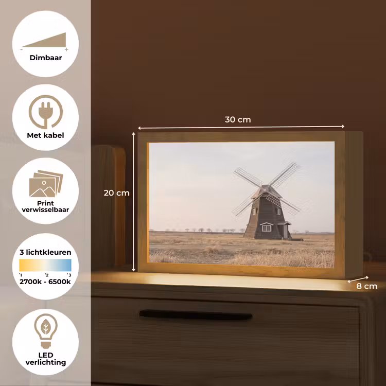 Tafellamp - Windmolens - Landschap - Veld — 7