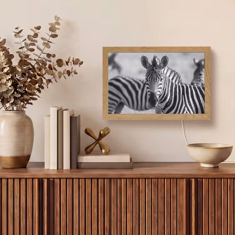 Tafellamp - Zebra's - Zwart - Wit — 3