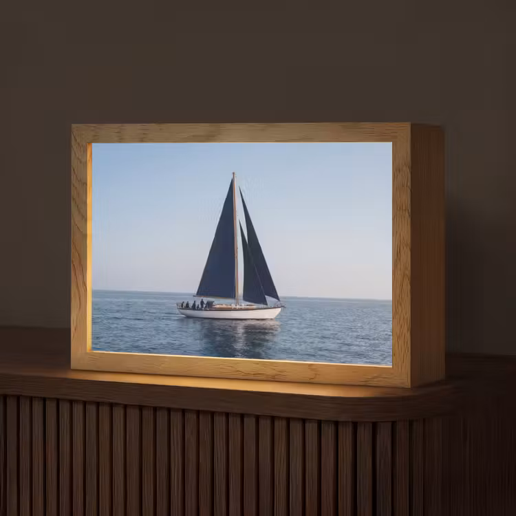Tafellamp - Zeilboot - Zee - Blauw — 1