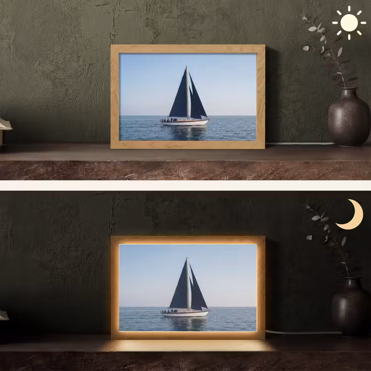 Tafellamp - Zeilboot - Zee - Blauw — 5