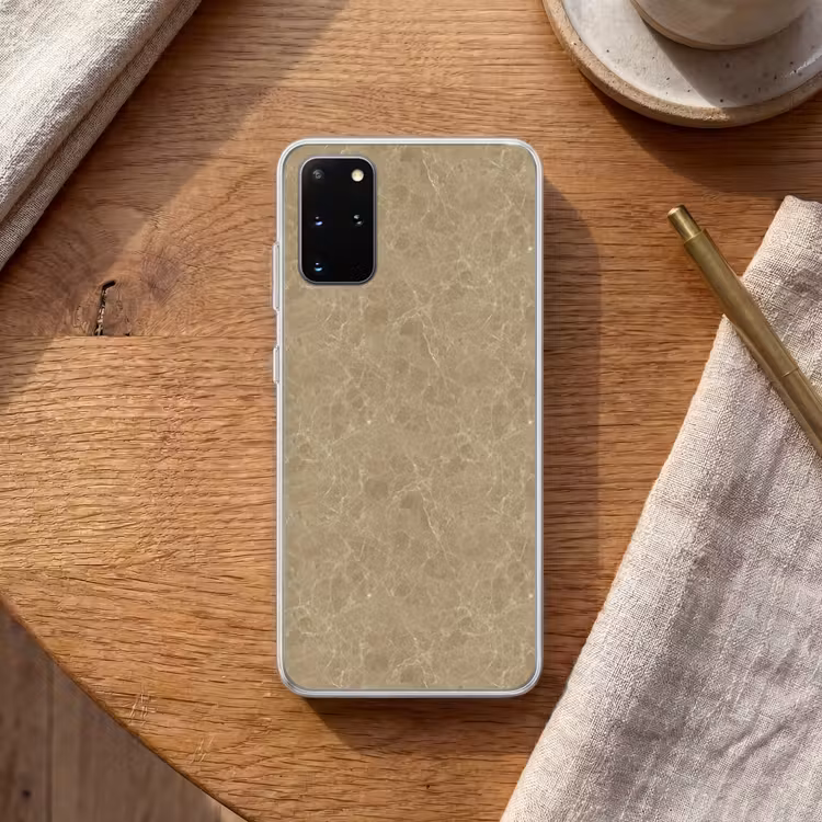 Telefoonhoesje - Beige - Marmer - Witte aders — 2
