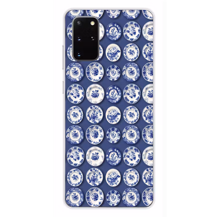Telefoonhoesje - Borden - Floraal - Blauw — 4