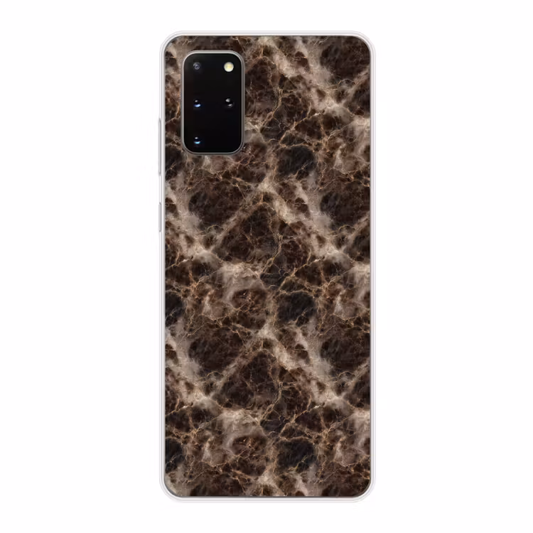 Telefoonhoesje - Bruin - Goud - Marmer — 1