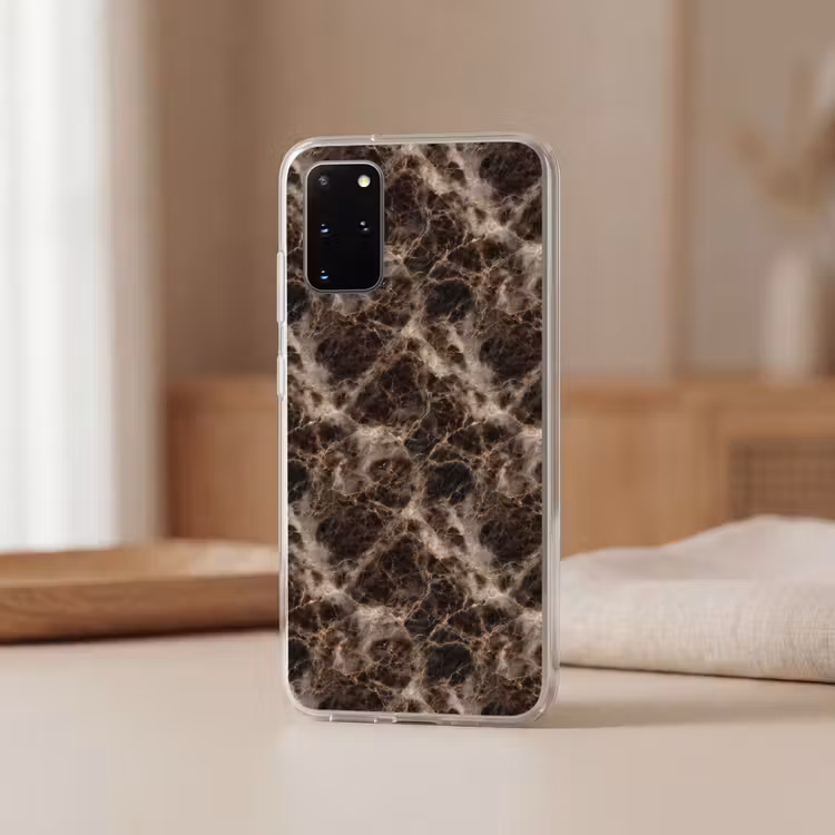 Telefoonhoesje - Bruin - Goud - Marmer — 3