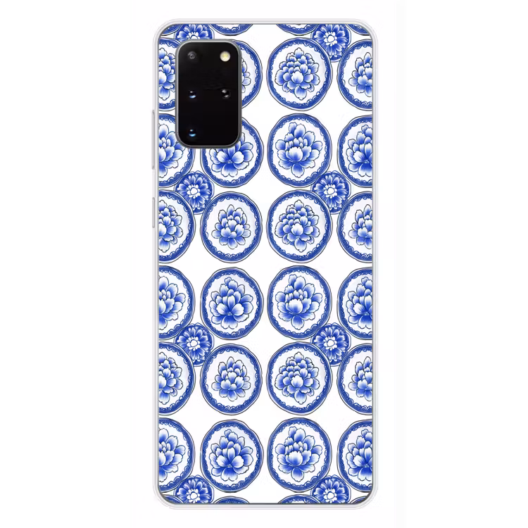 Telefoonhoesje - Cirkels - Bloemen - Blauw — 4