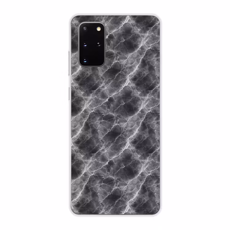 Telefoonhoesje - Donkergrijs - Bliksem - Marmer — 1