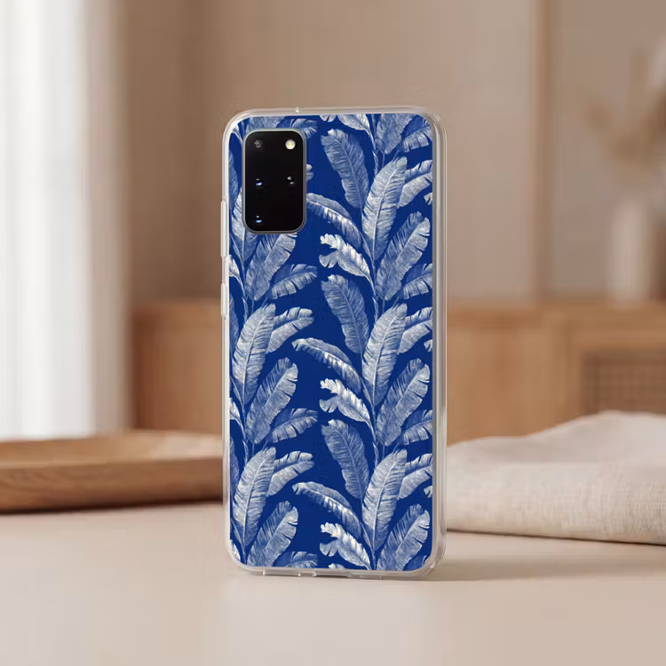 Telefoonhoesje - Blad - Palm - Blauw — 3