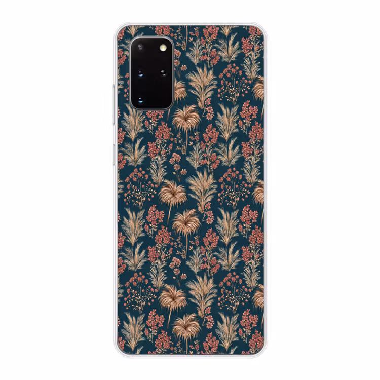 Telefoonhoesje - Botanisch - Patroon - Blauw — 1