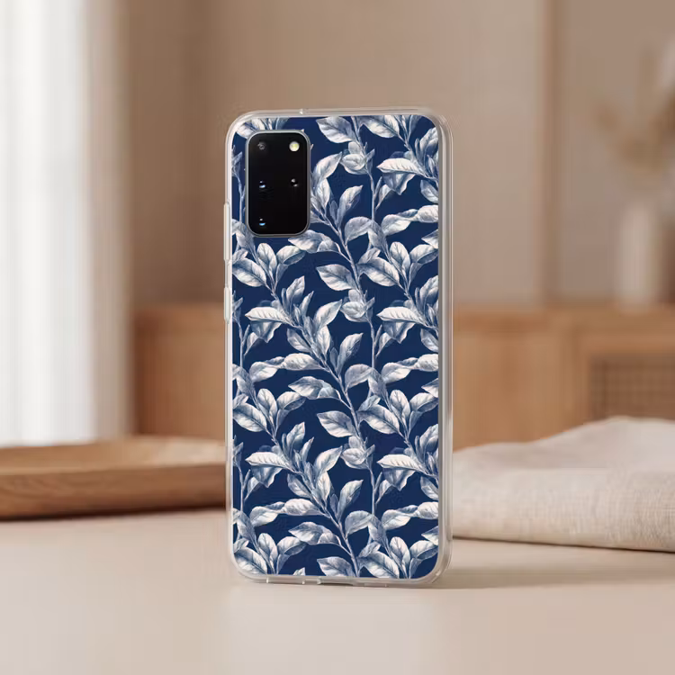 Telefoonhoesje - Botanisch - Patroon - Blauw — 3
