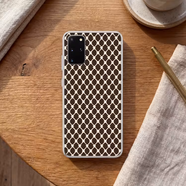 Telefoonhoesje - Bruin - Ruitpatroon - Geometrisch — 2