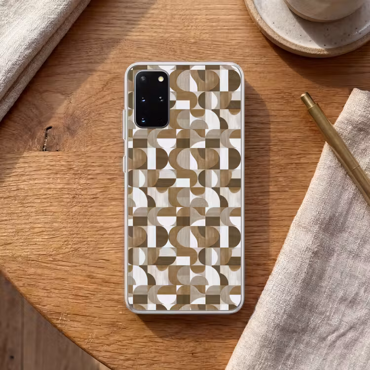 Telefoonhoesje - Abstract - Retro - Bruin — 2