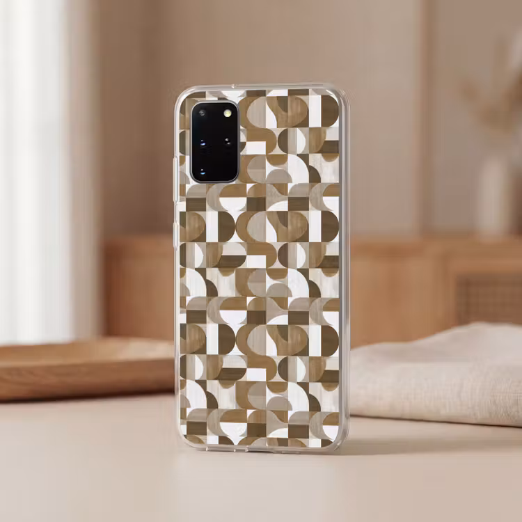 Telefoonhoesje - Abstract - Retro - Bruin — 3
