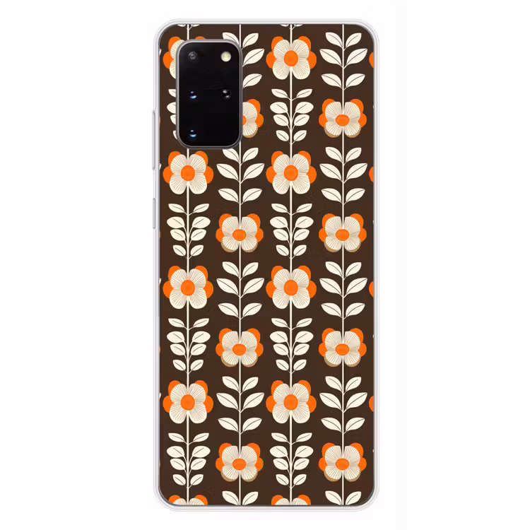 Telefoonhoesje - Bloemen - Retro - Bruin — 4