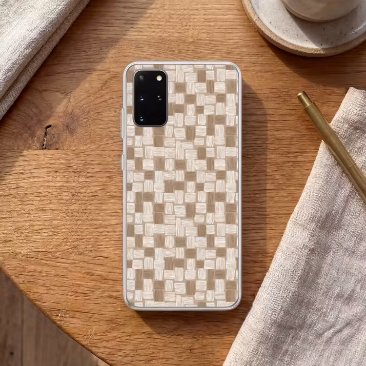Telefoonhoesje - Blok - Patroon - Bruin — 2