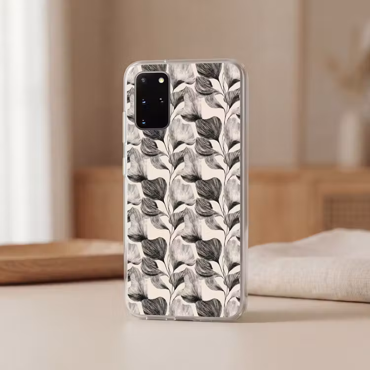 Telefoonhoesje - Botanisch - Bladeren - Zwart — 3