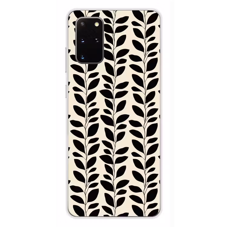 Telefoonhoesje - Botanisch - Dessin - Zwart - Beige — 4