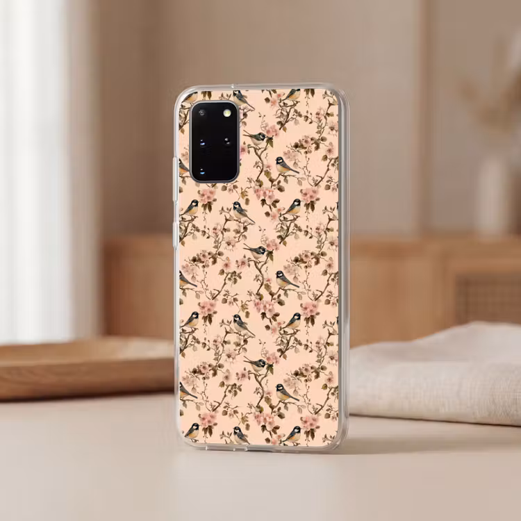 Telefoonhoesje - Bloesem - Koolmees - Roze — 3