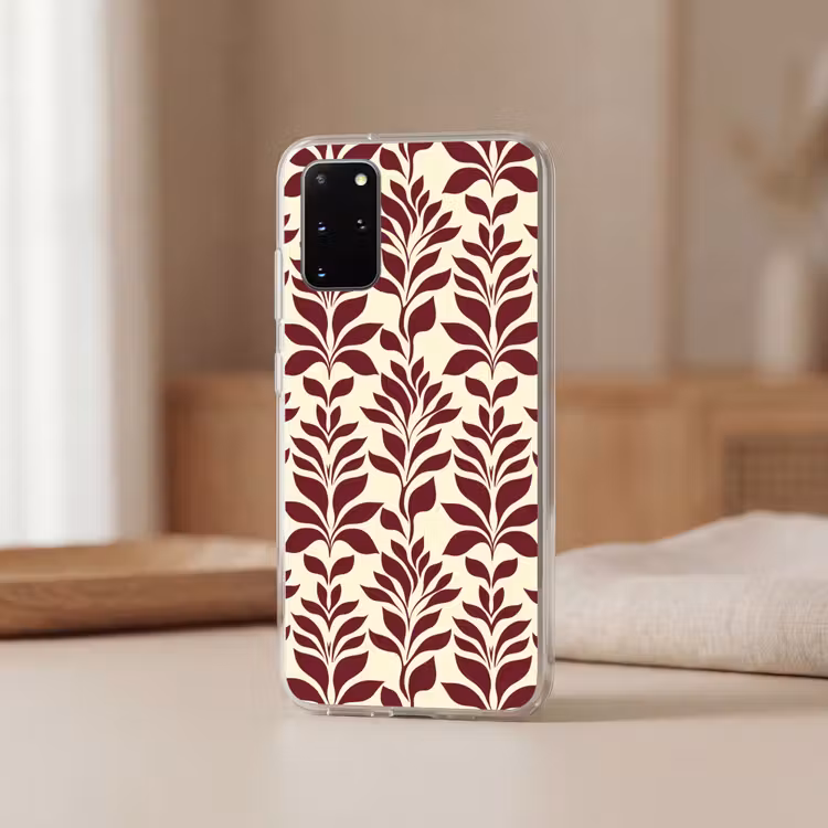 Telefoonhoesje - Abstract - Bladeren - Burgundy — 3