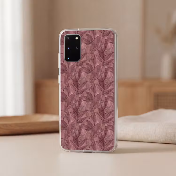Telefoonhoesje - Bladeren - Patroon - Paars — 3
